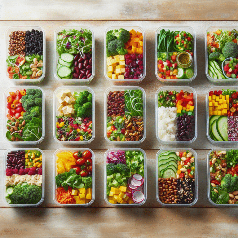 Vegan Salad Meal Prep Weekly Plan