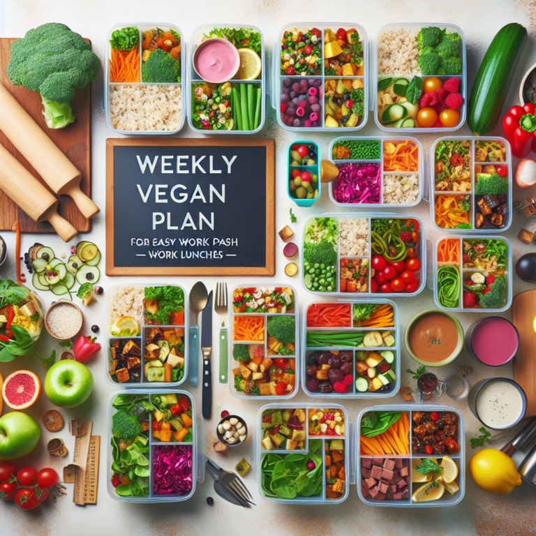 Weekly Vegan Meal Prep Plan for Work Lunches Made Easy